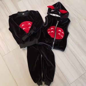 Velvet luxe 3 piece jogger outfit size 2T to 3T